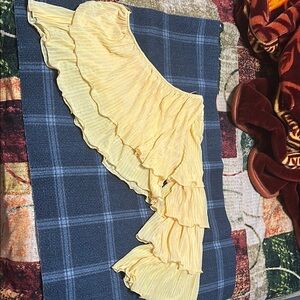 Yellow Ruffled Women's Skirt